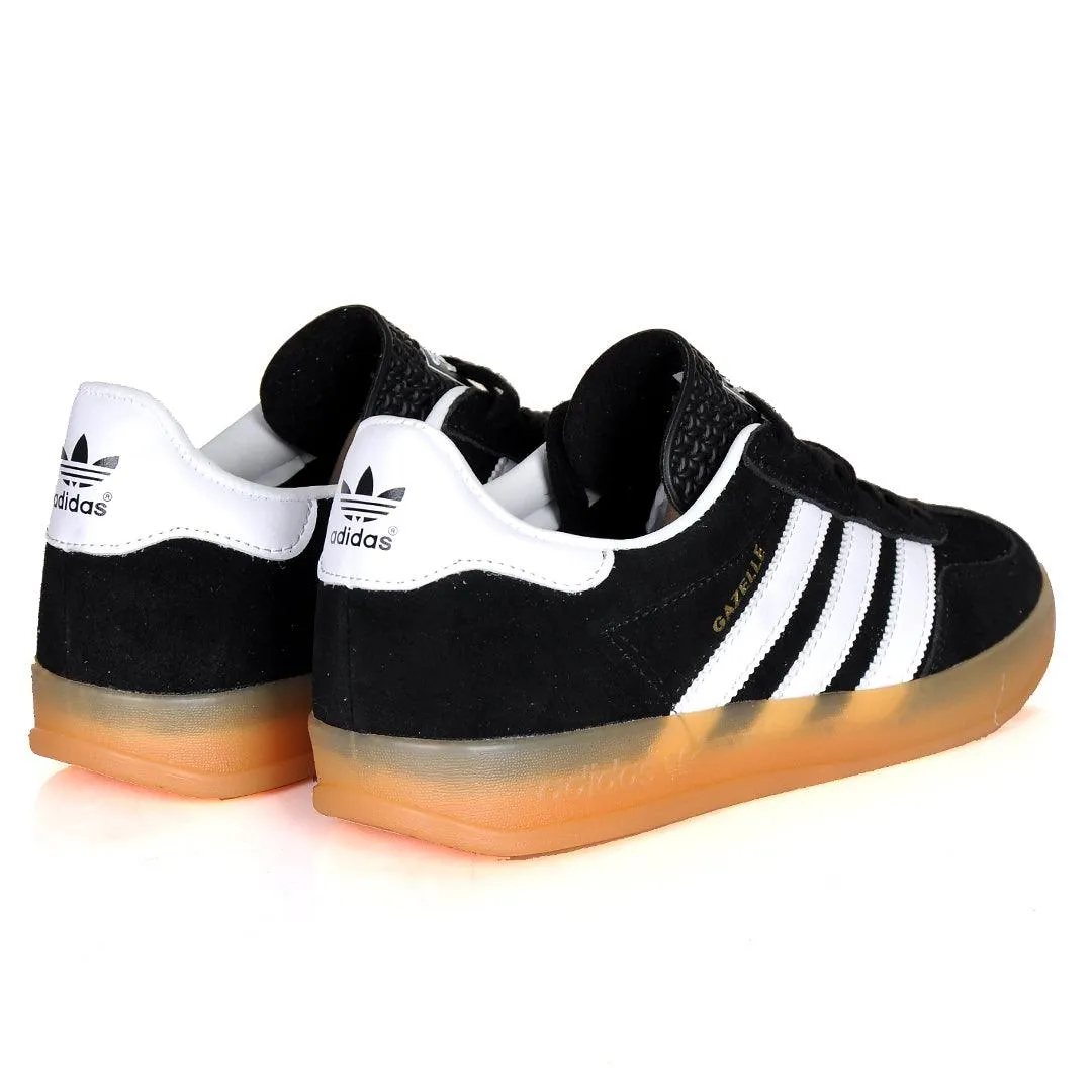 AD Gazelle 3 Stripes Side Designed Sneakers-Black