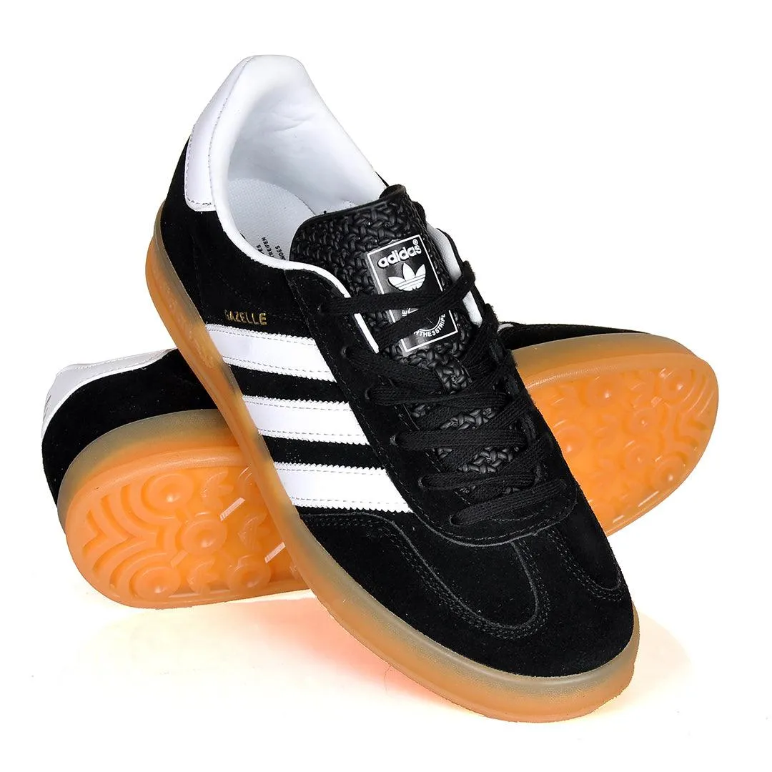 AD Gazelle 3 Stripes Side Designed Sneakers-Black