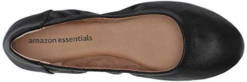 Amazon Essentials Women's Belice Ballet Flat, Black, 8.5 B US