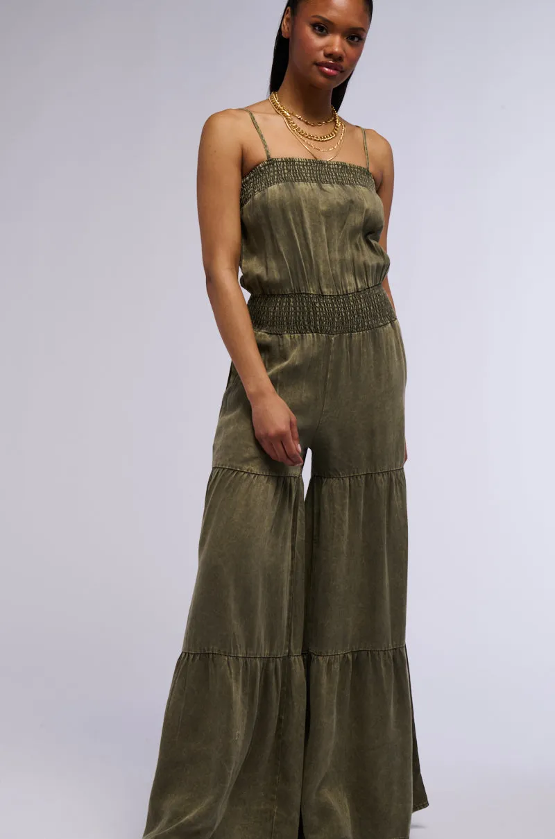 AMIRI WASHED WIDE LEG JUMPSUIT