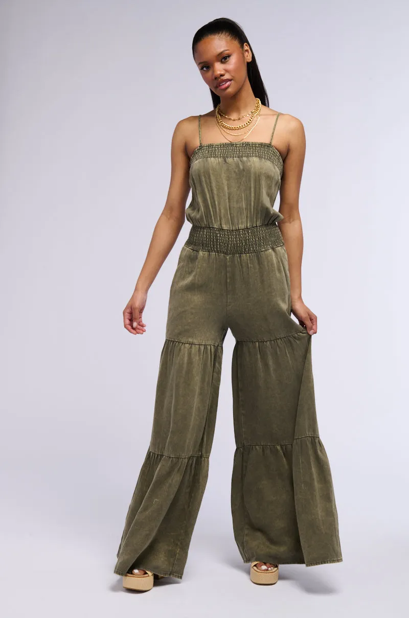 AMIRI WASHED WIDE LEG JUMPSUIT