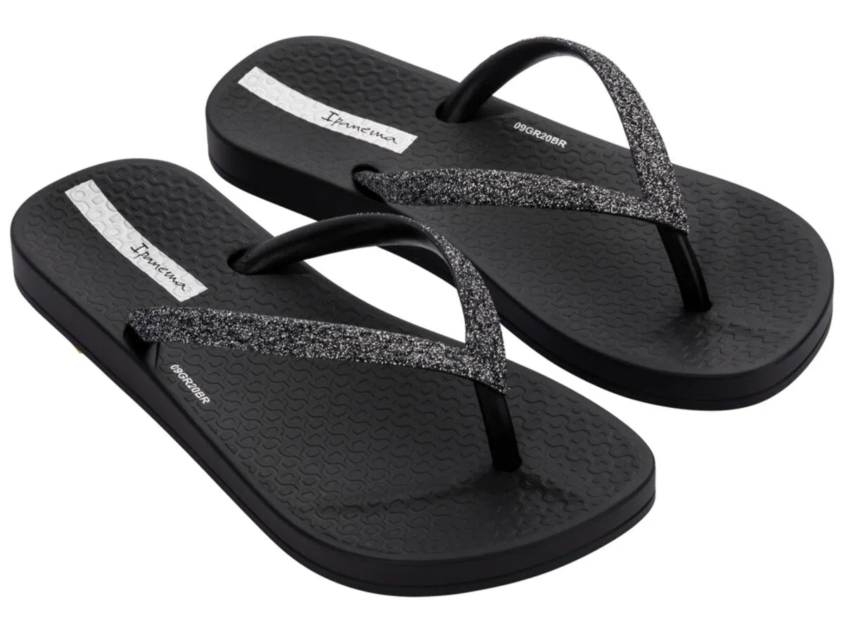 Ana Sparkle Kids Flip Flop - Black