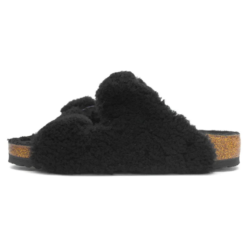 Arizona Big Buckle Fur Unisex Slides Sandals