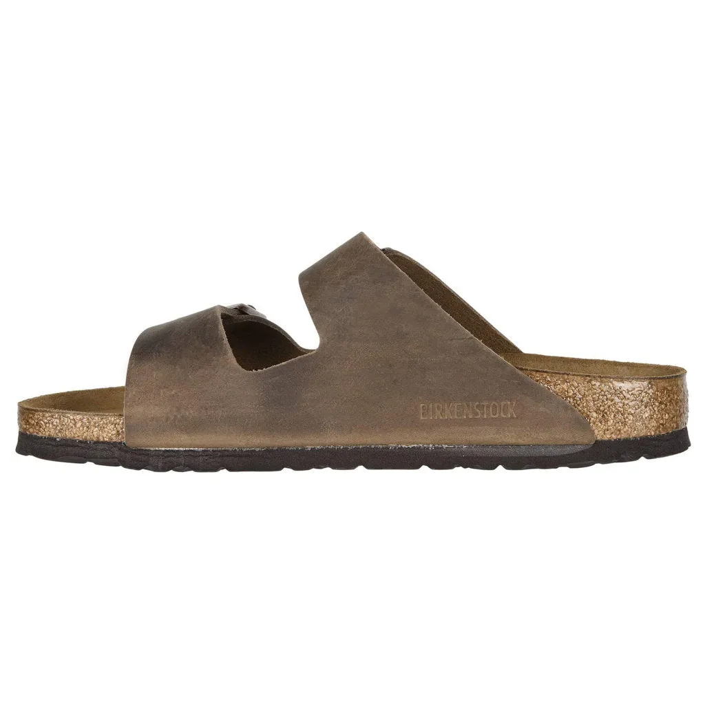 Arizona Waxy Leather Unisex Slider Sandals