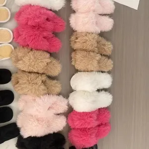 Autumn and Winter Plush Indoor Slippers for Women