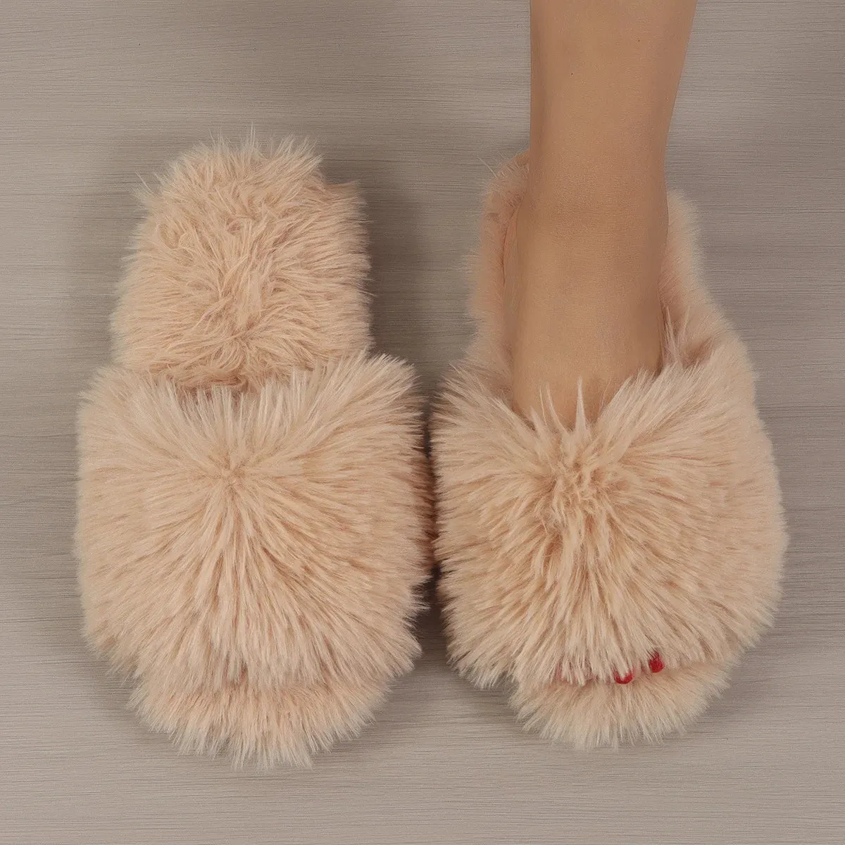 Autumn and Winter Plush Indoor Slippers for Women