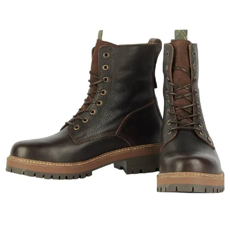 Barbour Lucinda Ladies Derby Boot - Dark Brown