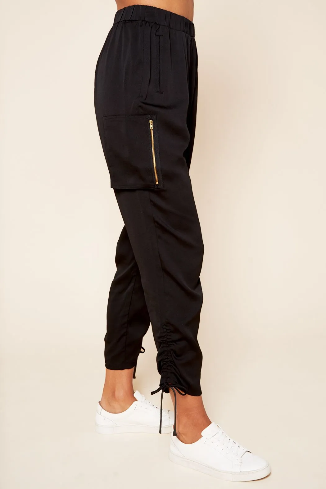 Betina Satin Cargo Jogger Pants