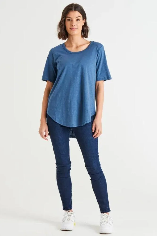 Betty Basics Ariana Tee Steel Blue