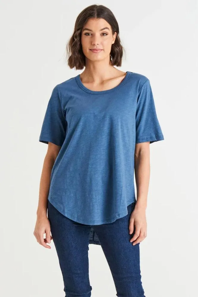 Betty Basics Ariana Tee Steel Blue