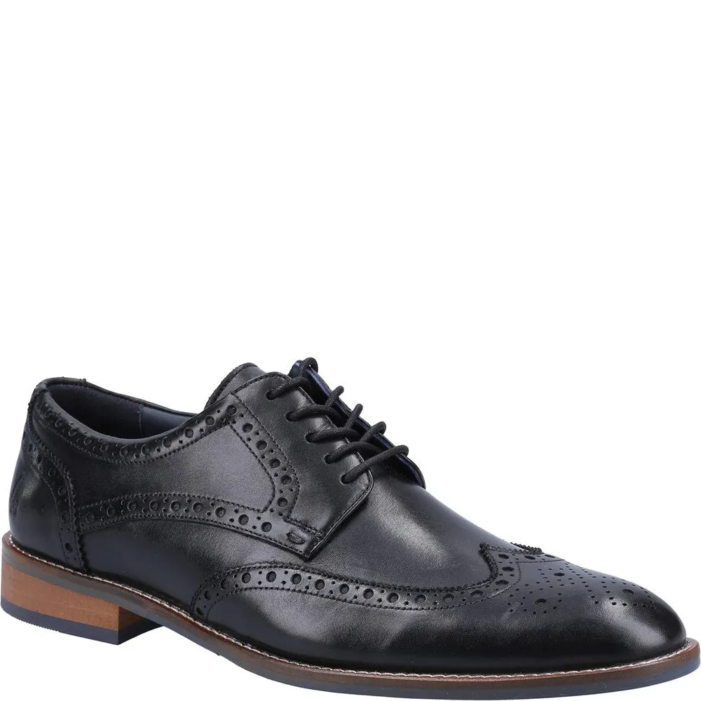 Black Dustin Brogue Shoes