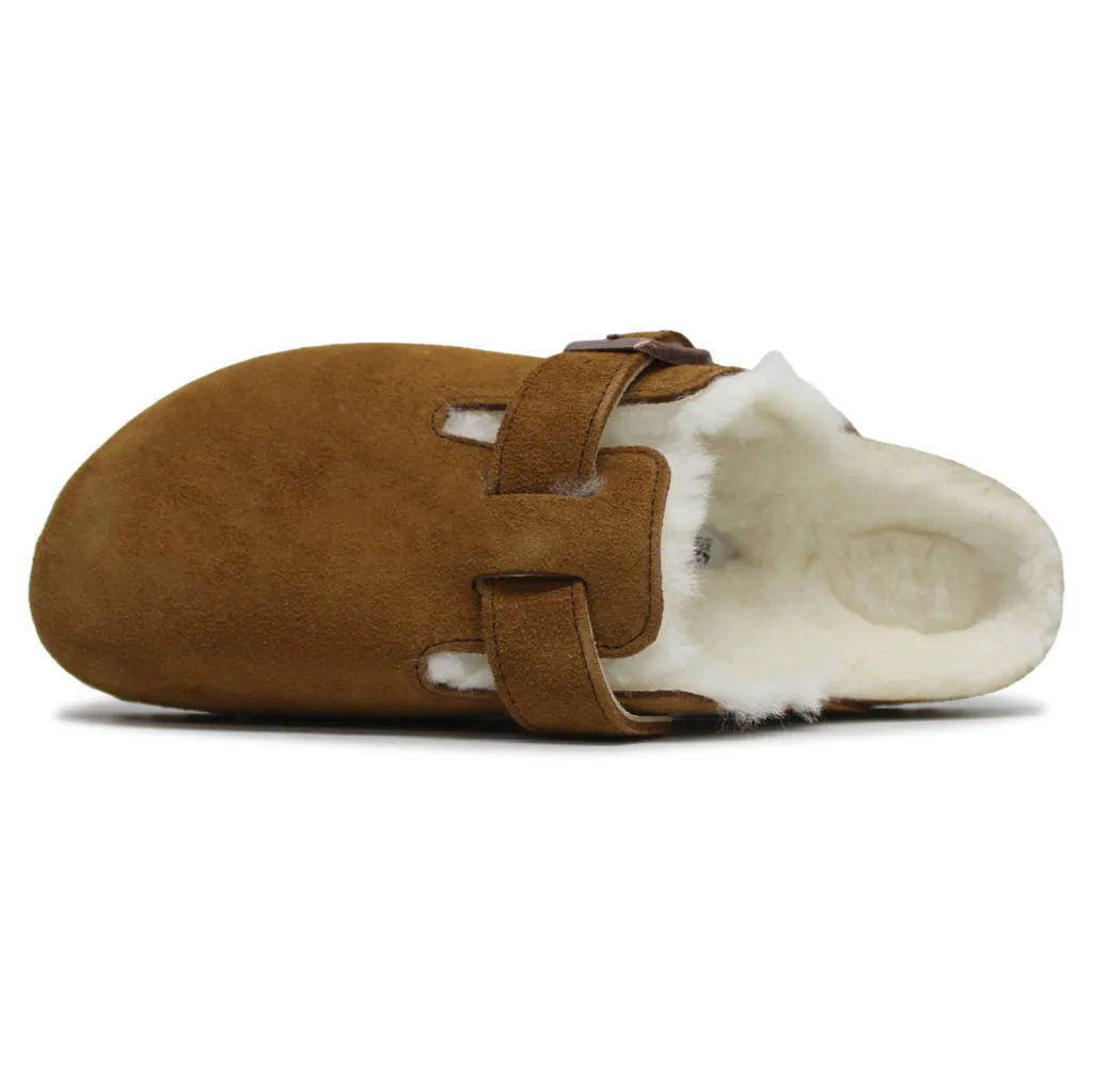 Boston Fur Suede Unisex Clogs Sandals