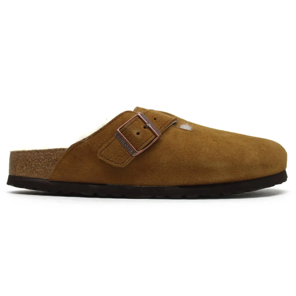 Boston Fur Suede Unisex Clogs Sandals