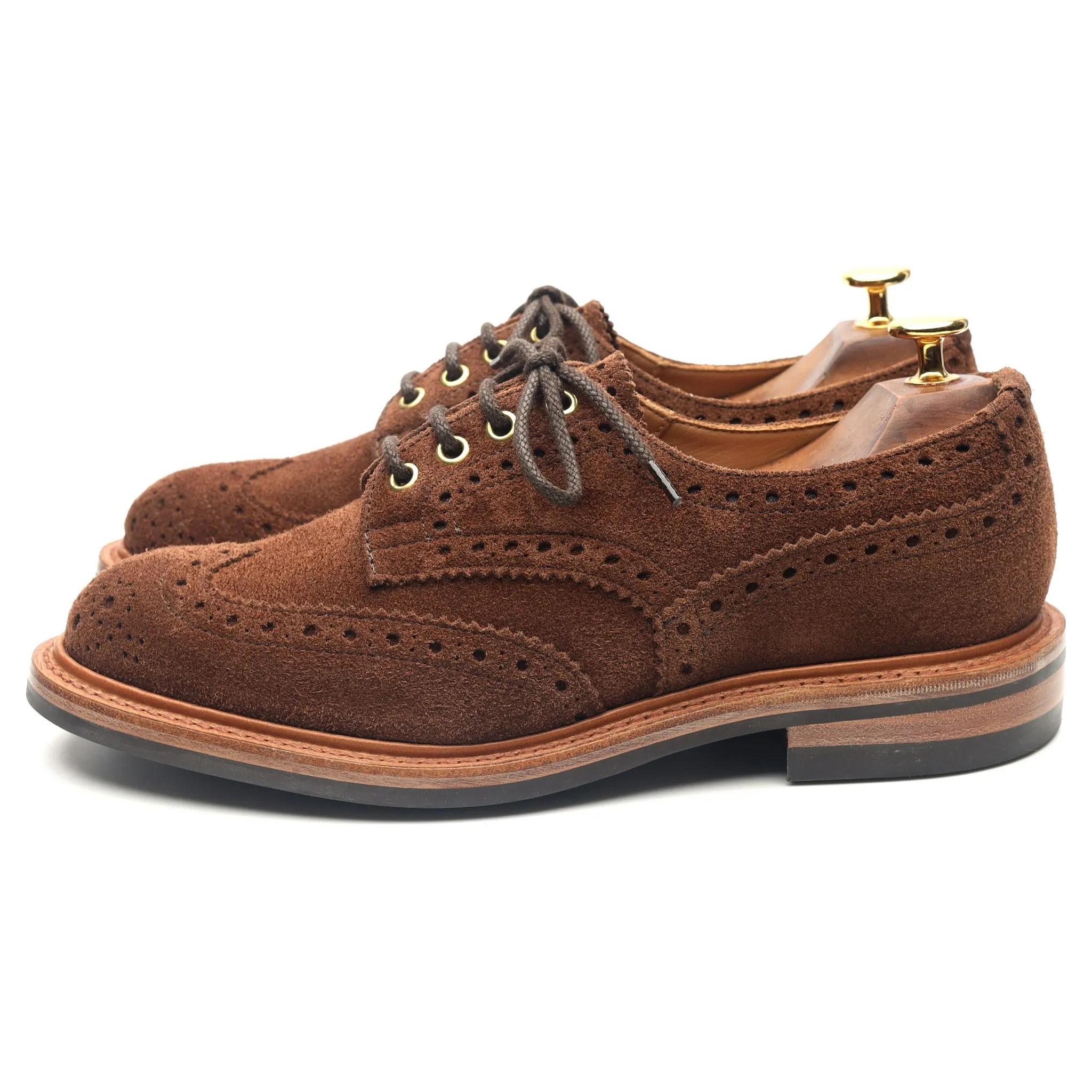 'Bourton' Brown Suede Country Derby Brogues UK 6.5