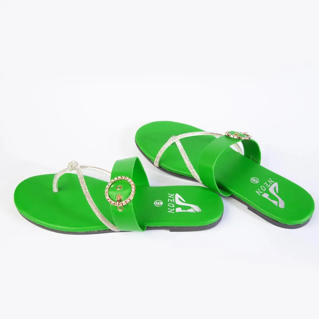 Buckle Up Slipper Green