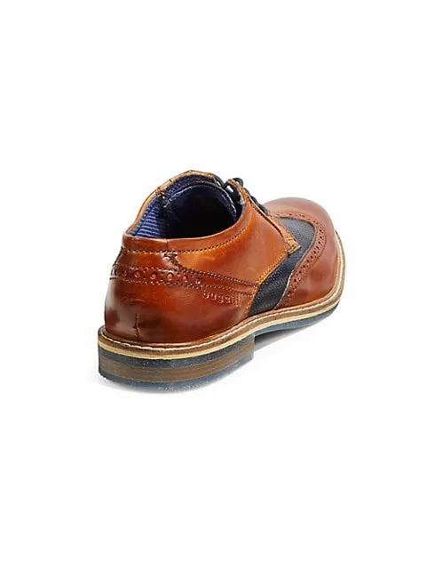 Bugatti - COGNAC / BASILEO COLOURBLOCK LEATHER BROGUES