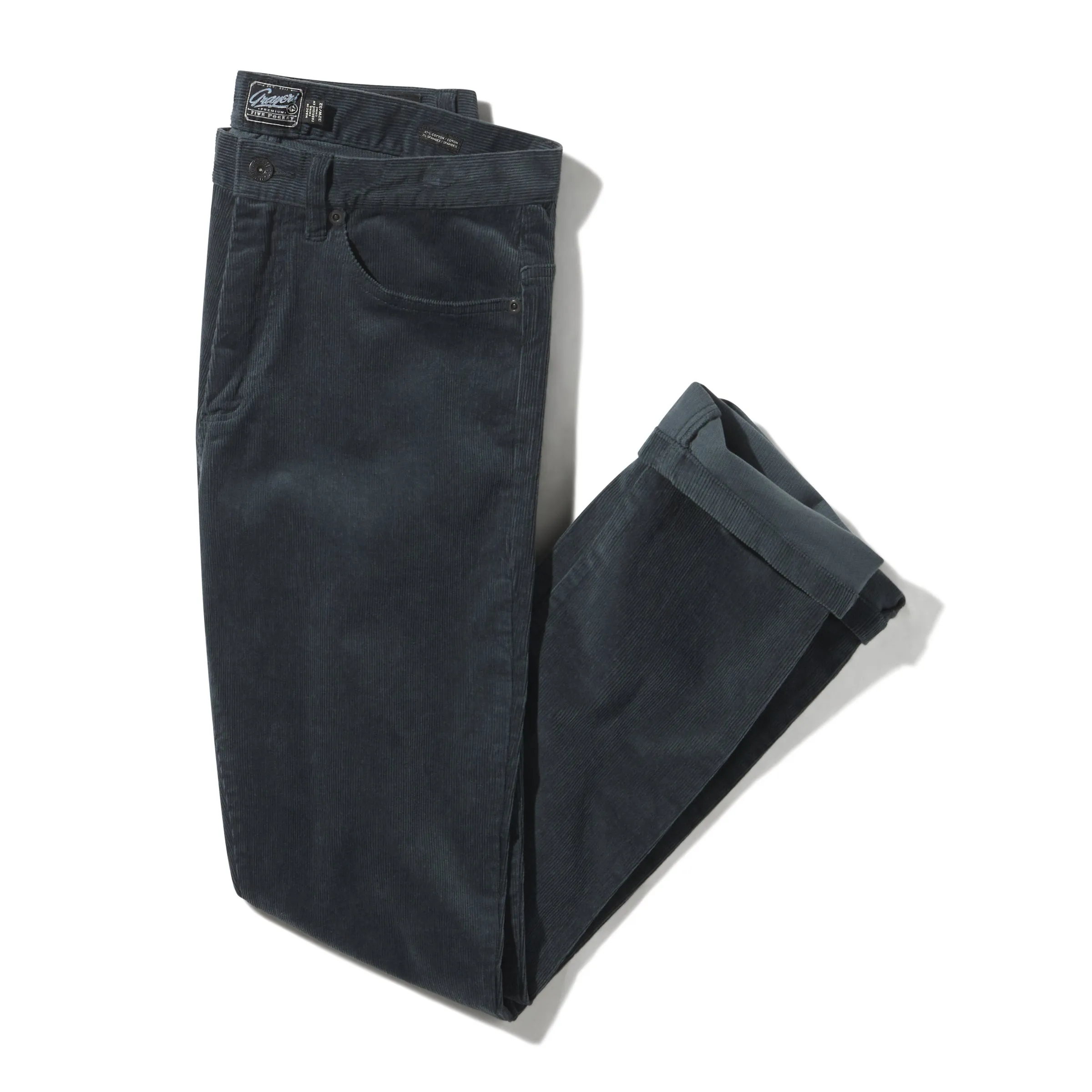 Burlington 5 Pocket Stretch Corduroy - Slate Gray