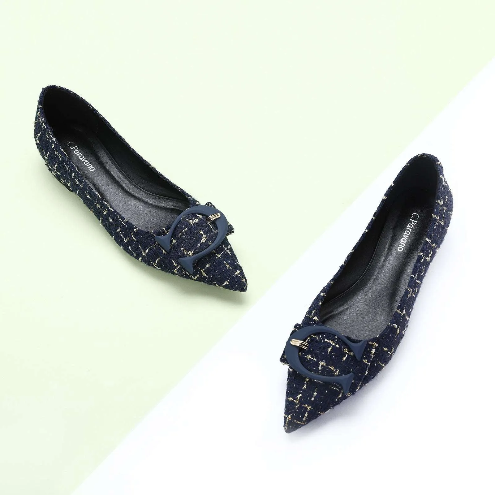 C Buckle Tweed Flats (Aida)