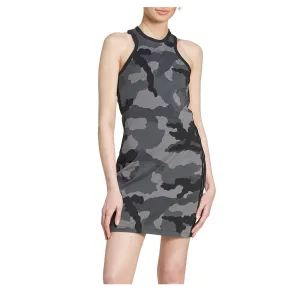 Camo 3 Stripe Crew Neck Sleeveless Dress