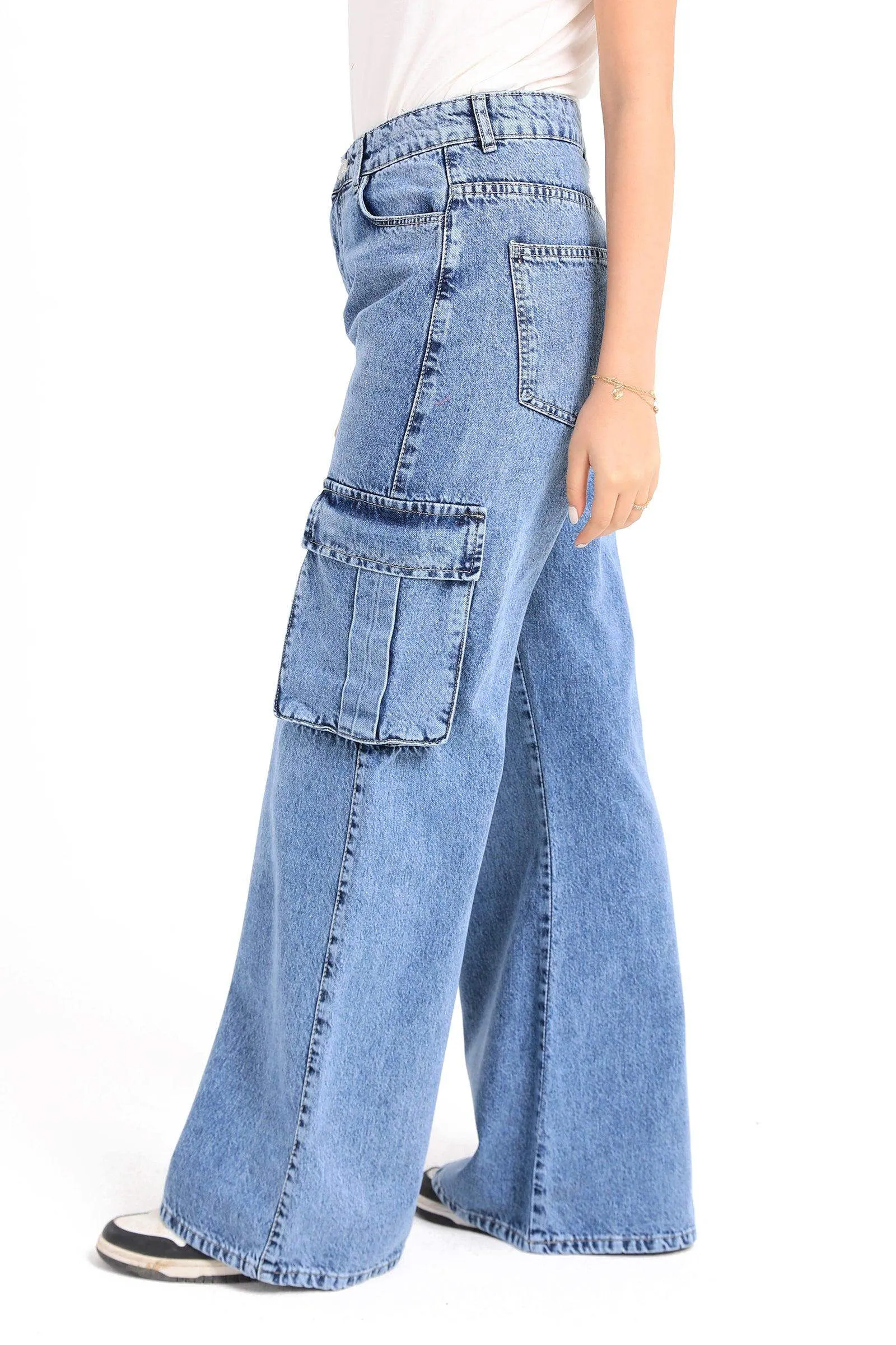 Cargo Jeans with Side Pockets