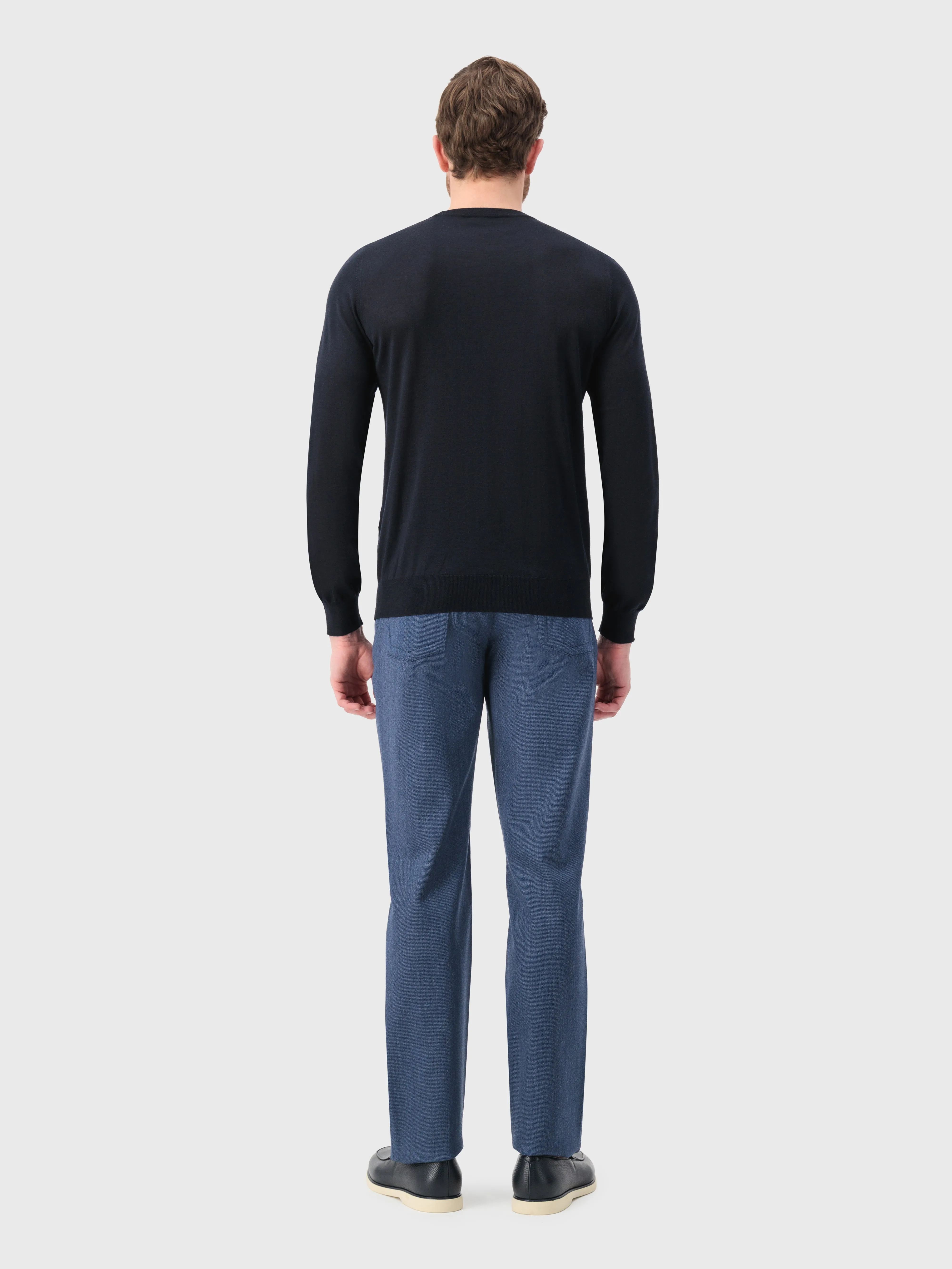 Cashmere and Silk Pullover Dark Navy