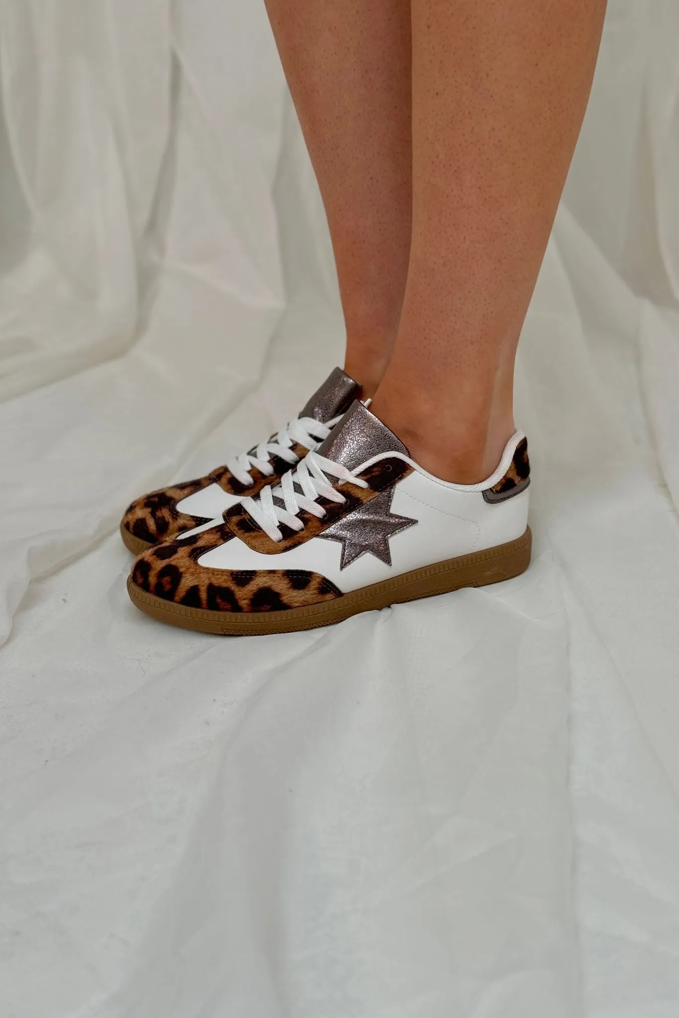 Cathy Star Trainers In Leopard Print