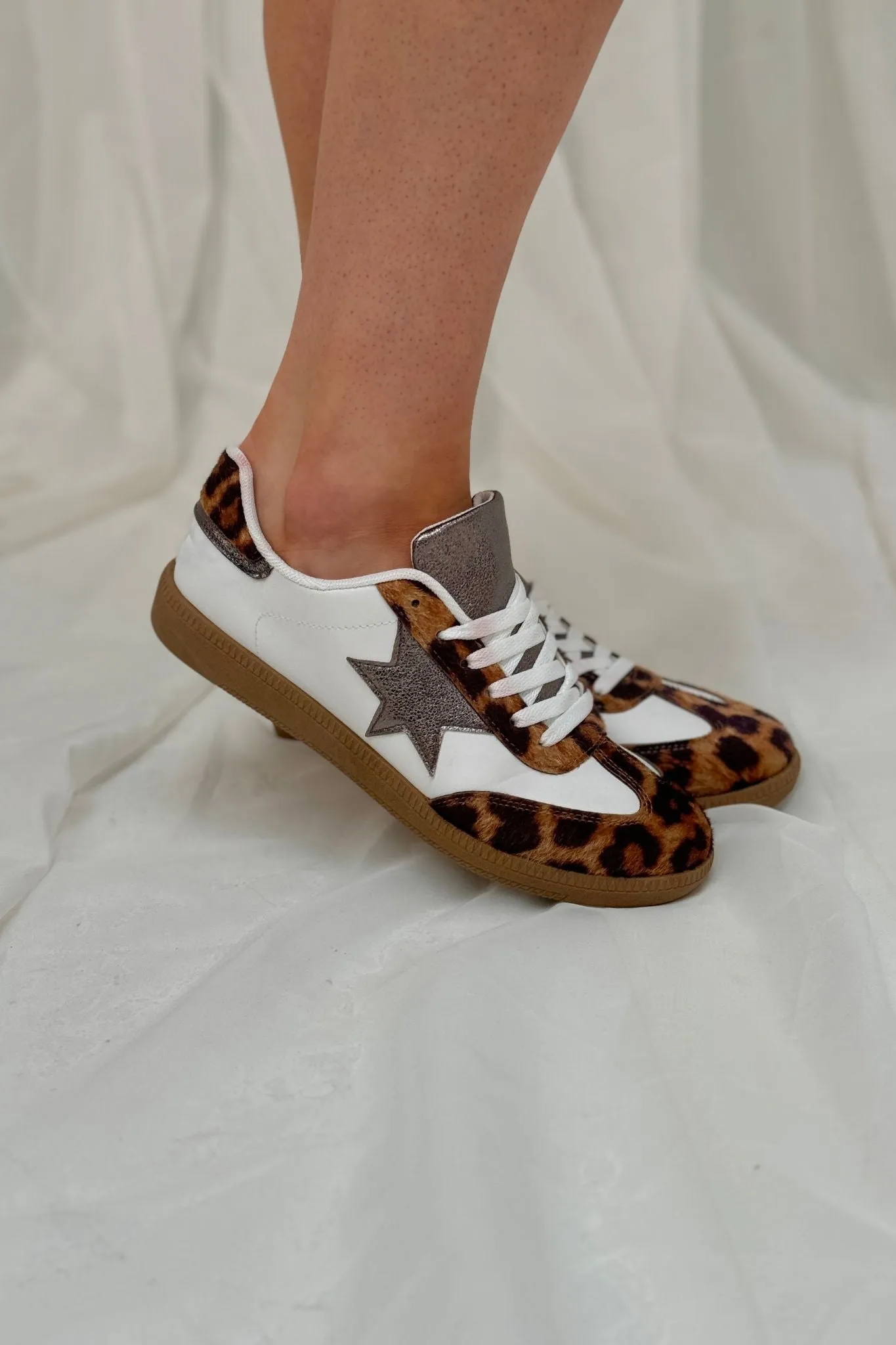 Cathy Star Trainers In Leopard Print