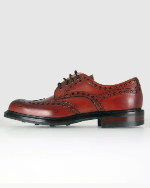 Cheaney Avon R Wingcap Derby Brogue - Dark Leaf Calf Leather / Dainite Rubber Sole