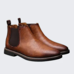 Classic Men's Leather Chelsea Boots - Stylish & Comfortable