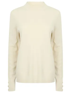 Clinton Turtle Neck Jumper in Clotted Cream - Plum Tree