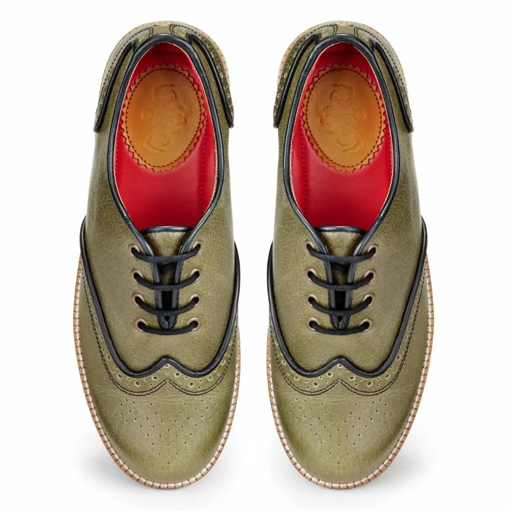 Core Brogues Women – Olive