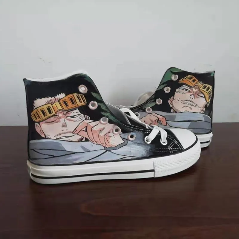 Custom Made Personalised Hand Painted High Top Sneakers Canvas Trainers