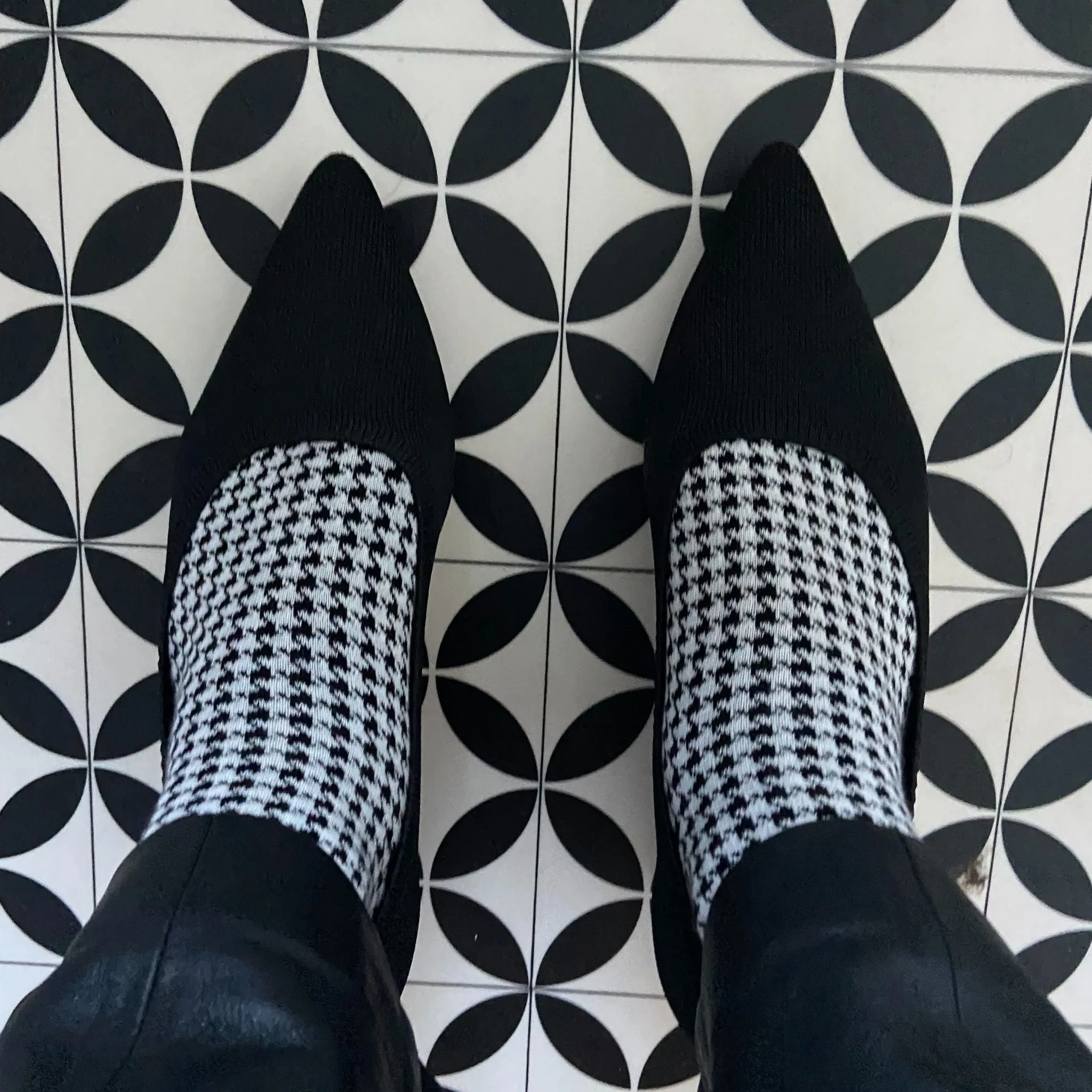 Dogtooth & Monochrome Stripe Socks