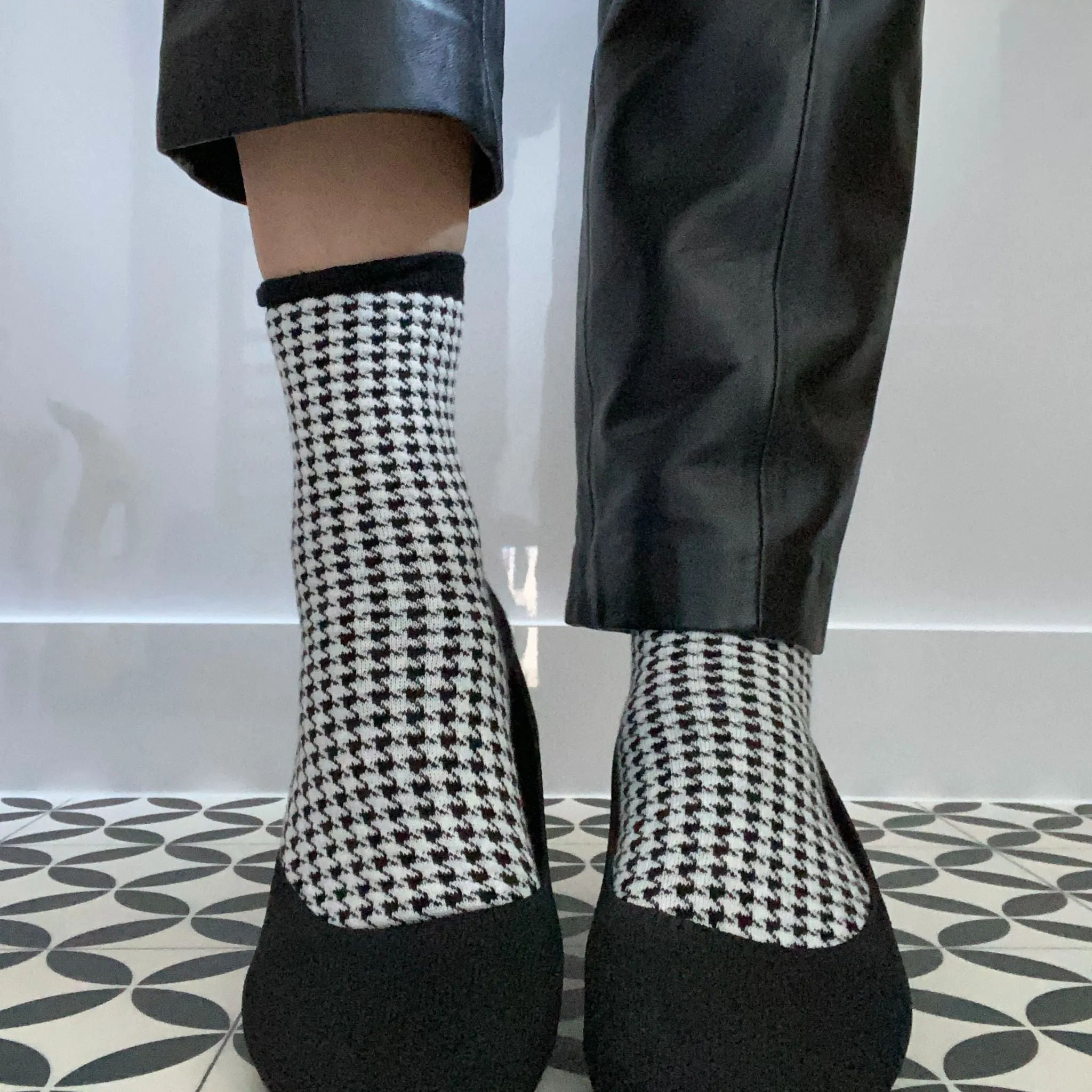 Dogtooth & Monochrome Stripe Socks