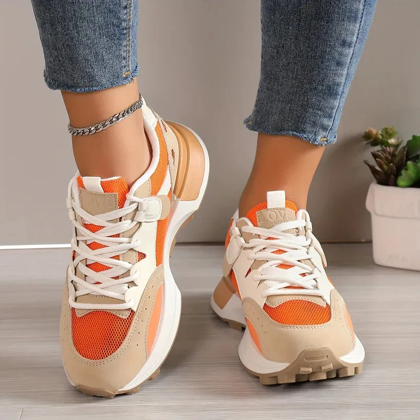 Elegant Color Block Sneakers for Women | Perfect for Casual Days