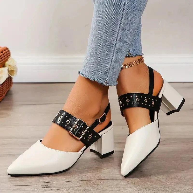 Elegant sandals with cuban heels | tyrax