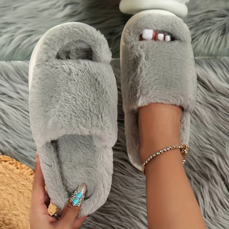 Evelien - Warm Furry House Slippers