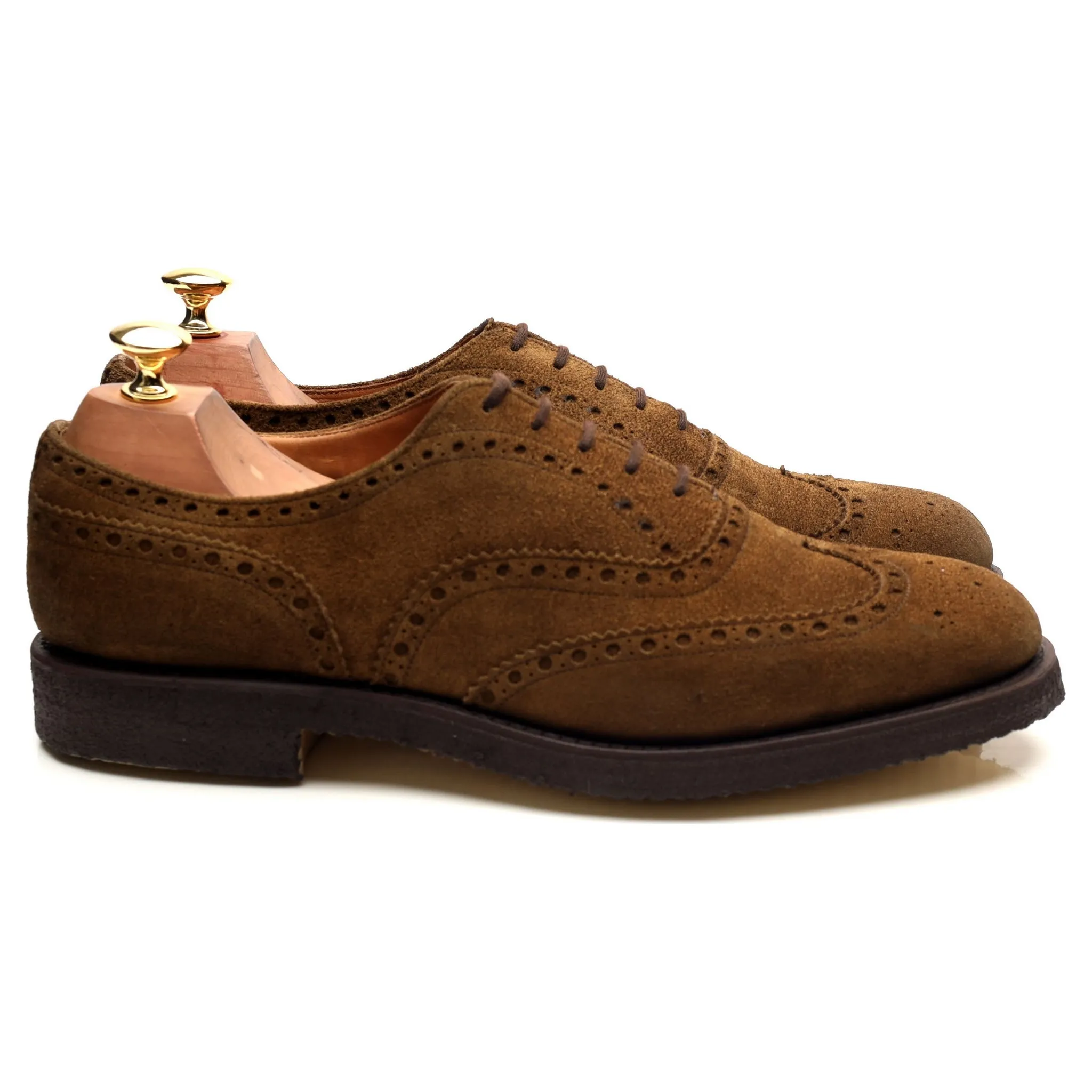 'Fairfield' Sand Brown Suede Brogues UK 9 F