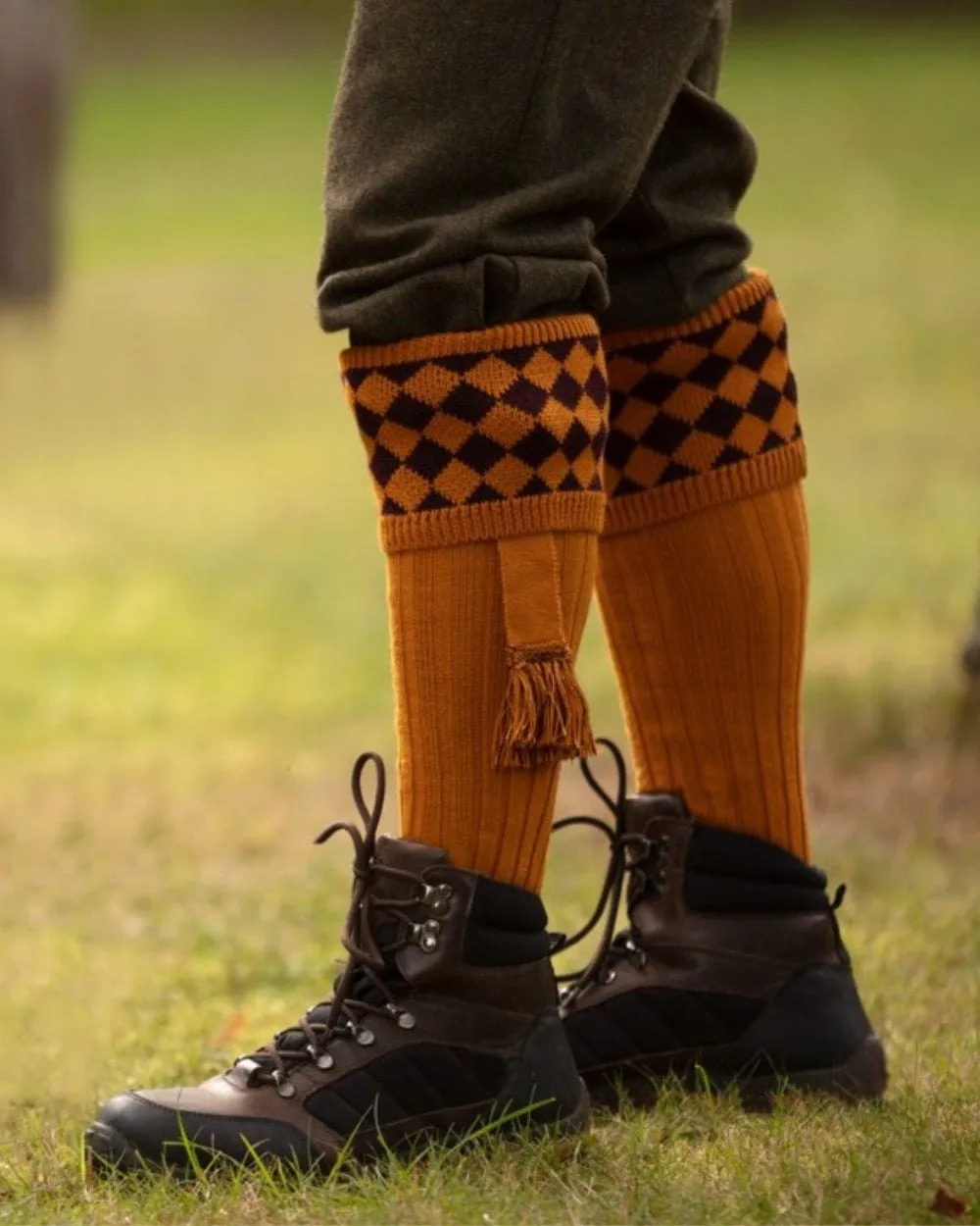 House of Cheviot Chessboard Socks