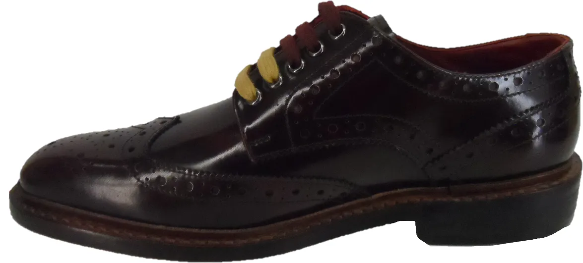 Ikon Original Oxblood Retro Mod All Leather Brogues Shoes