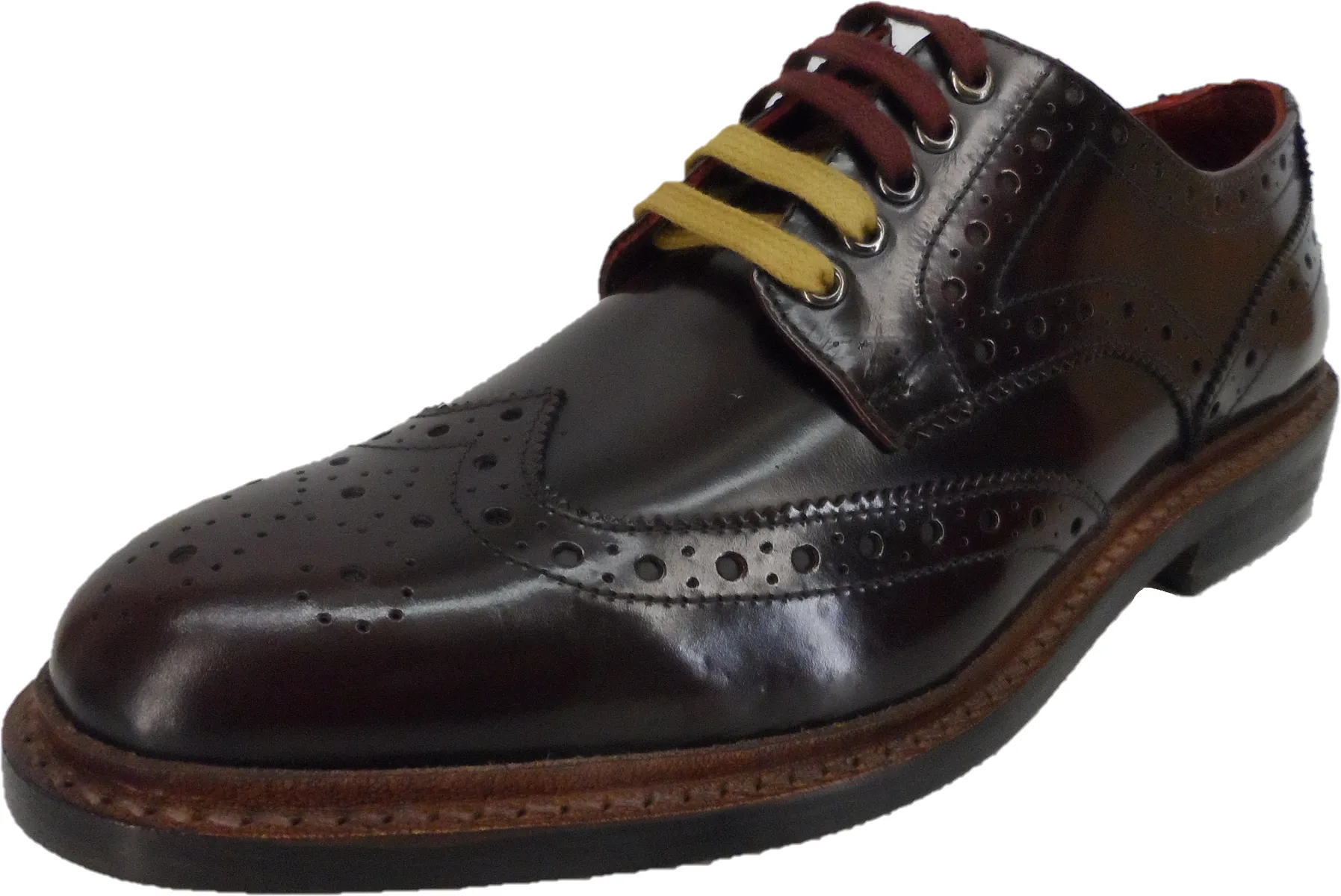 Ikon Original Oxblood Retro Mod All Leather Brogues Shoes