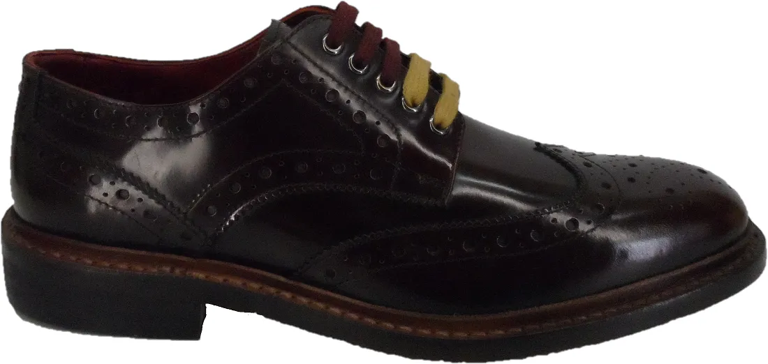 Ikon Original Oxblood Retro Mod All Leather Brogues Shoes