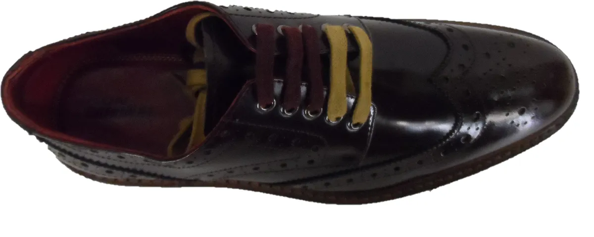 Ikon Original Oxblood Retro Mod All Leather Brogues Shoes