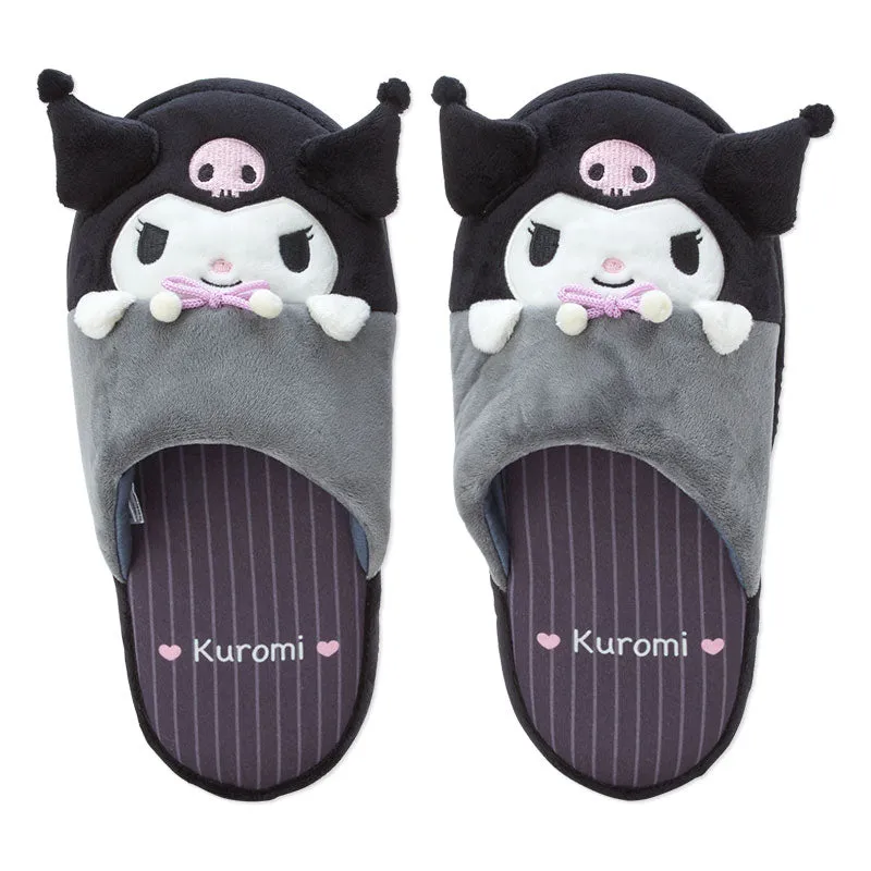 Japan Sanrio - Relaxing Warm Room x Kuromi Character Shaped Slippers