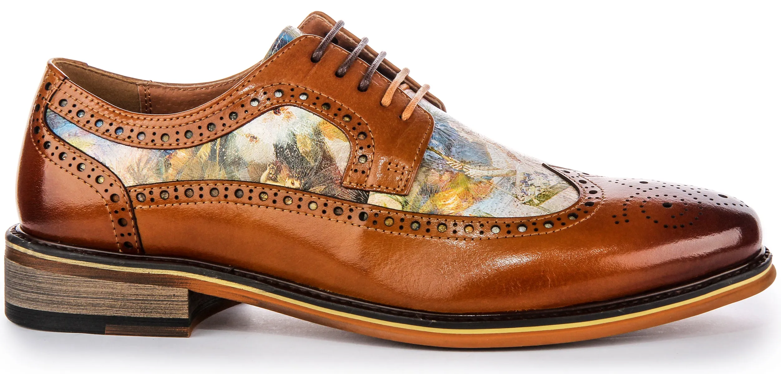 Justinreess England Ross Vintage Art Leather Brogues