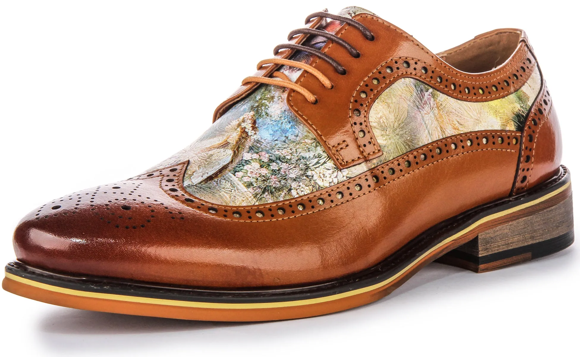 Justinreess England Ross Vintage Art Leather Brogues