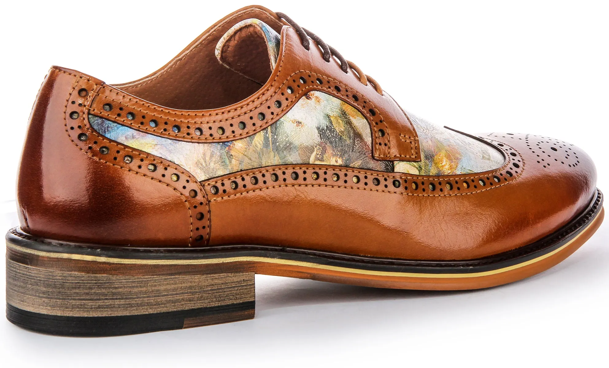 Justinreess England Ross Vintage Art Leather Brogues