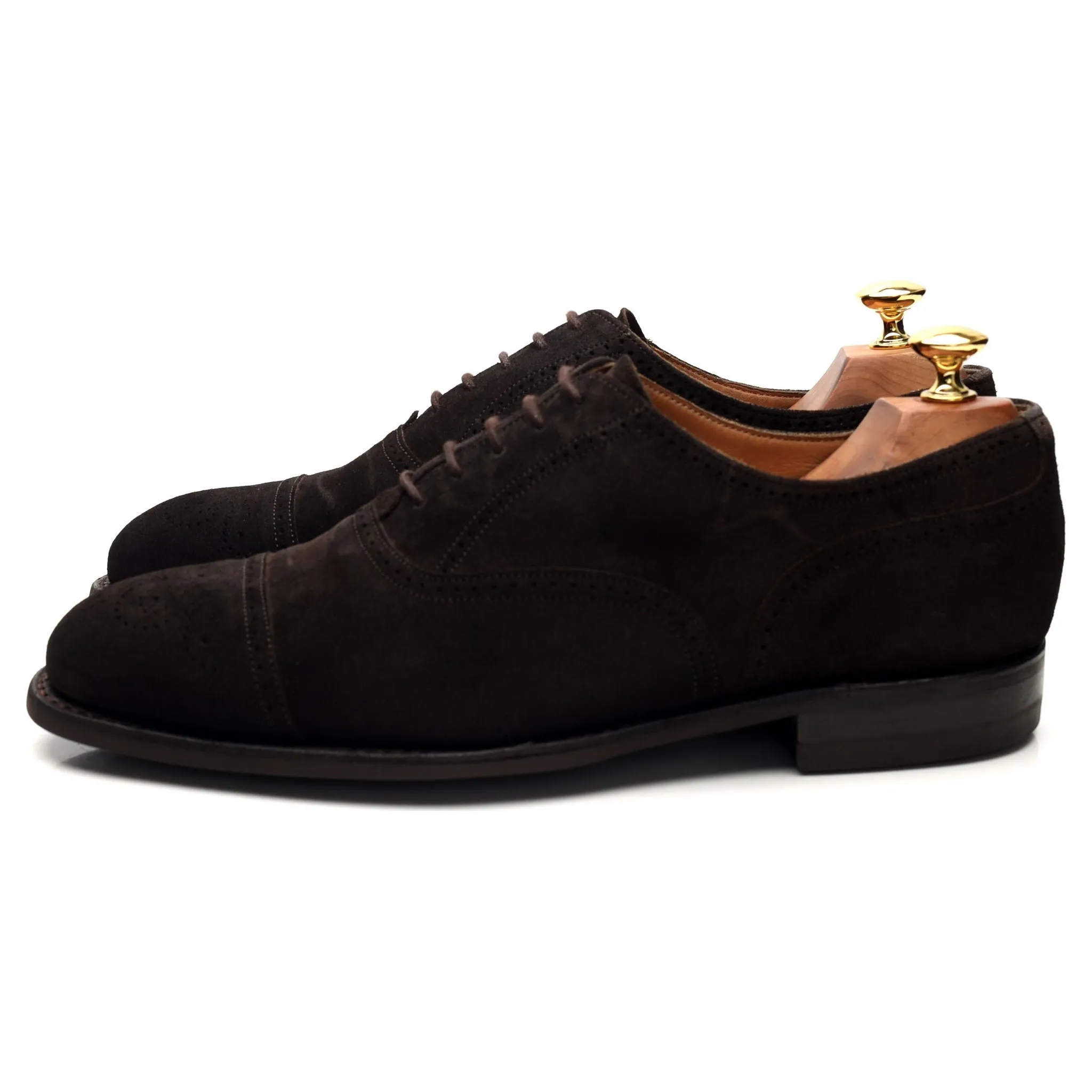 'Kelmarsh' Dark Brown Suede Oxford Brogues UK 9 F