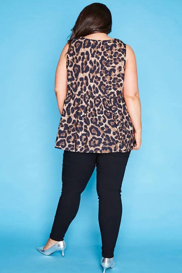 Leah Leopard Print Top