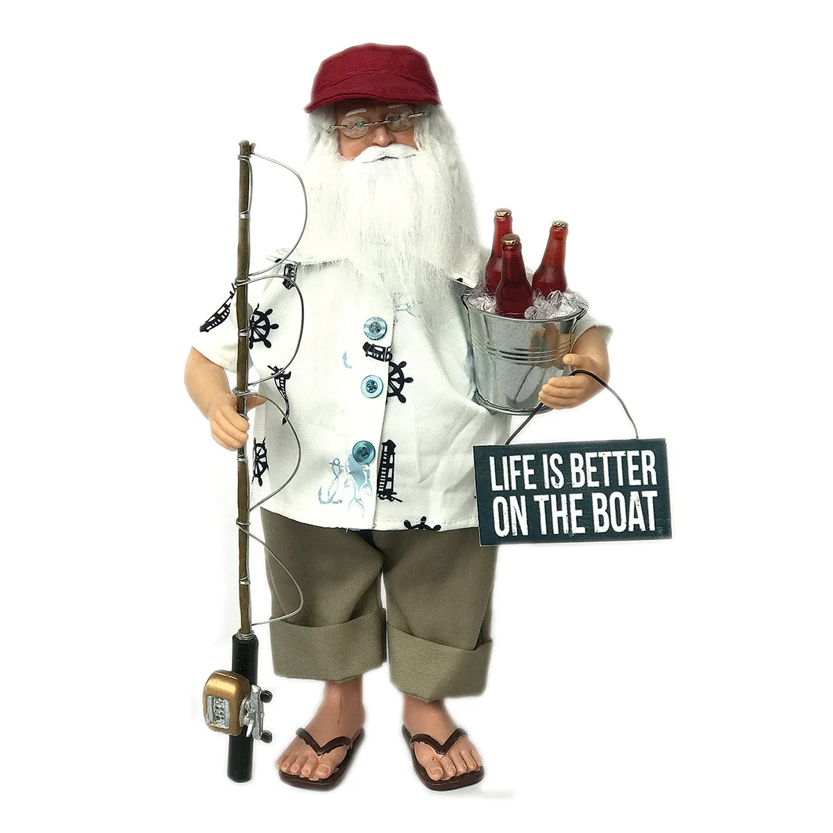 Life is better on the Boat- 15" Santa